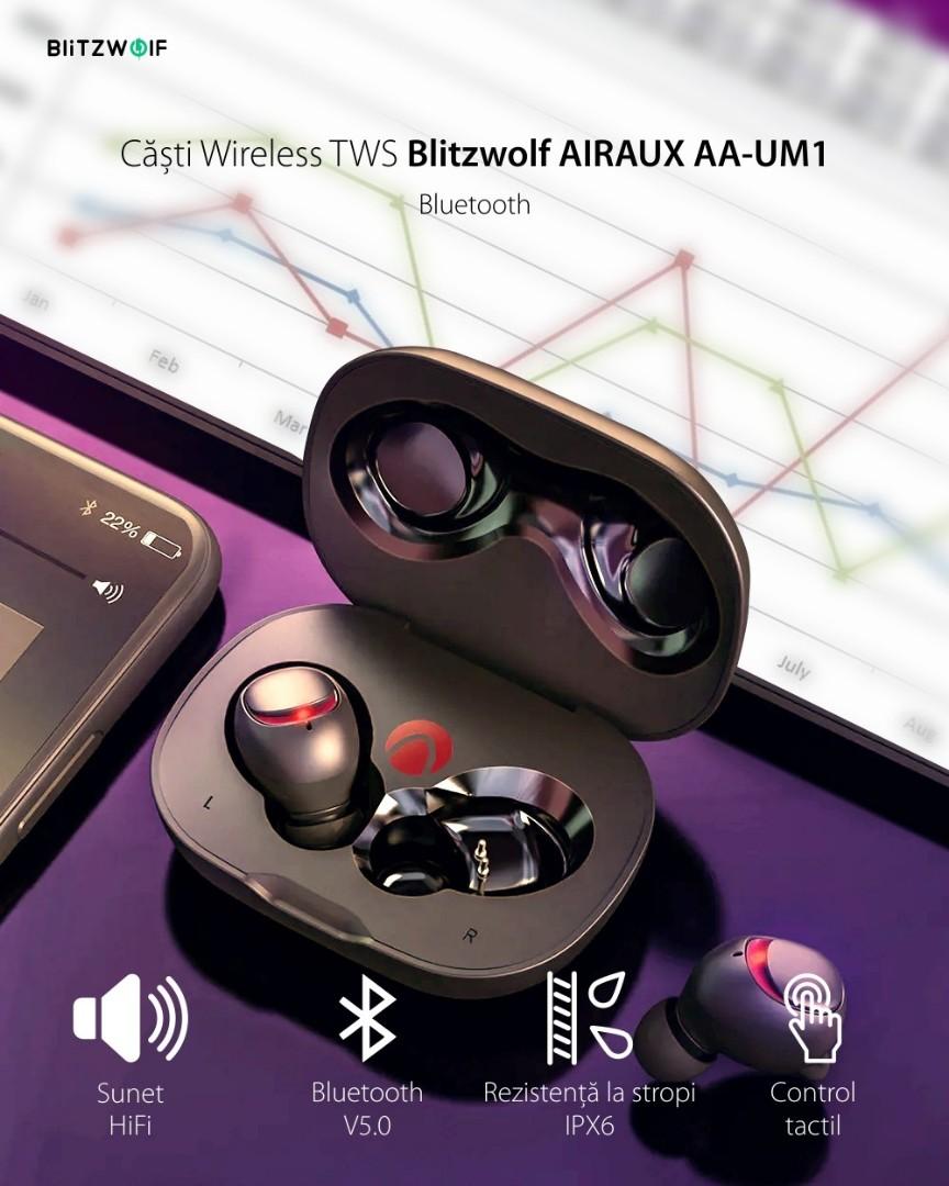 BlitzWolf® AIRAUX AA-UM1, Audio, Earphones on Carousell