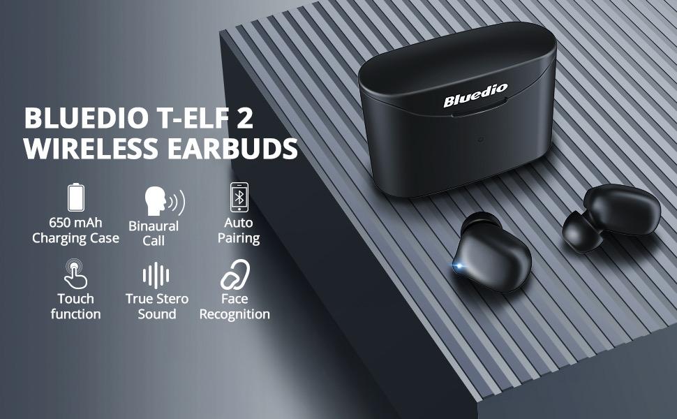 Bluedio TElf 2 TWS Bluetooth Smart Touch Earbuds In Ear Earphones