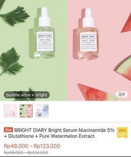 Bundle Bright Diary Acne + Bright Serum