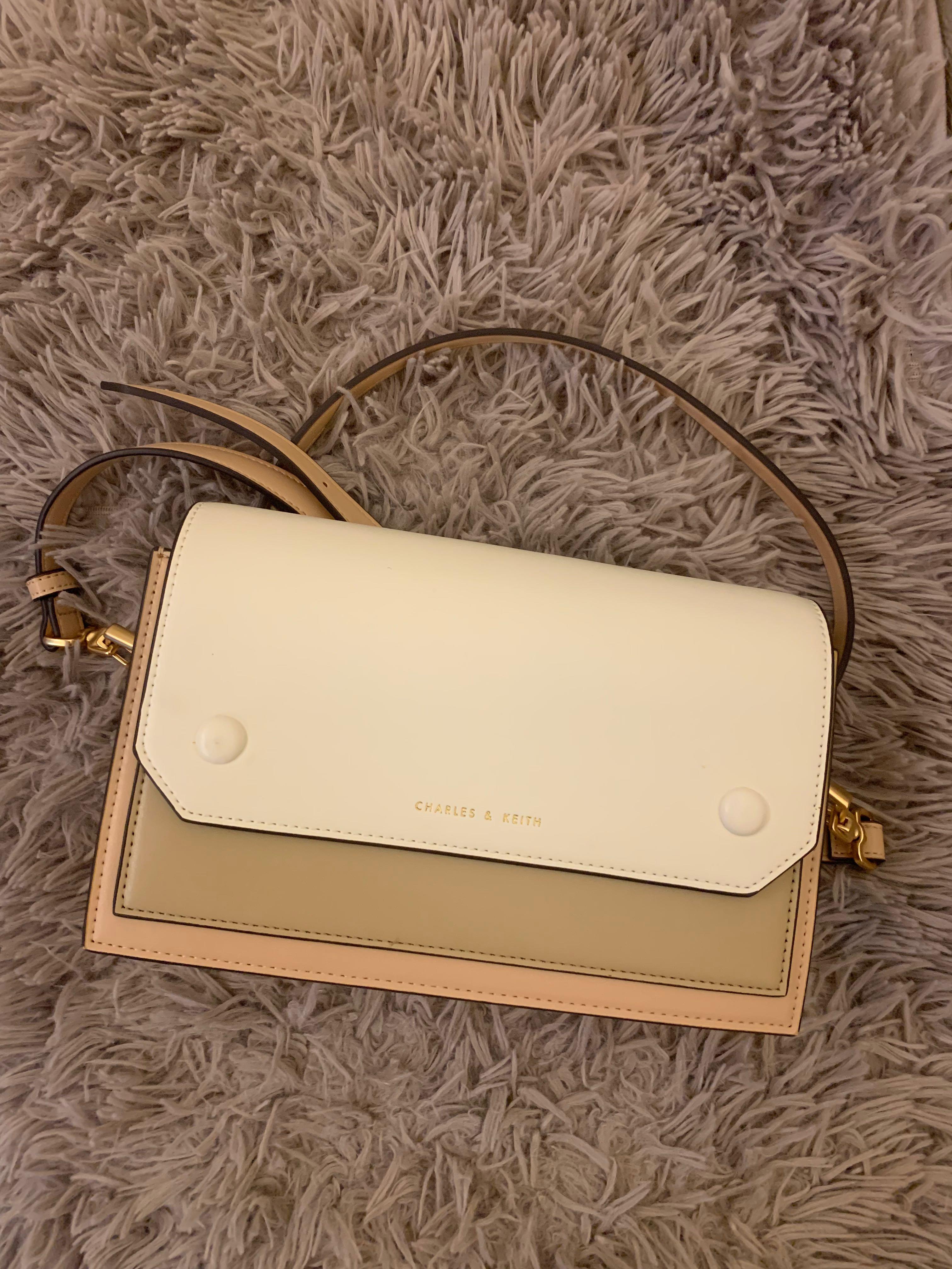 Charles and keith two sale tone mini clutch bag