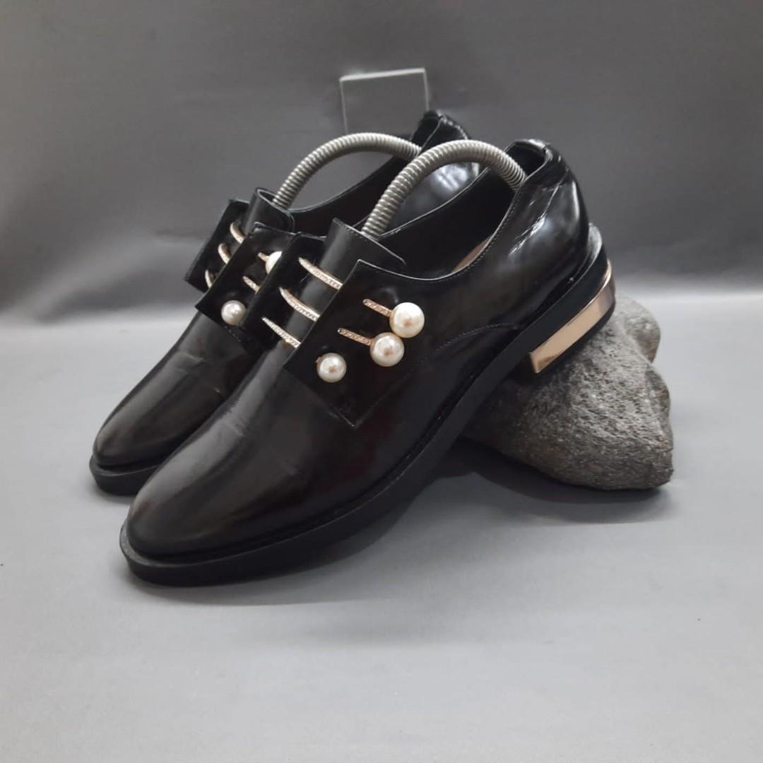 Coliac Martina Graselli Leather Black Slip On Size 38