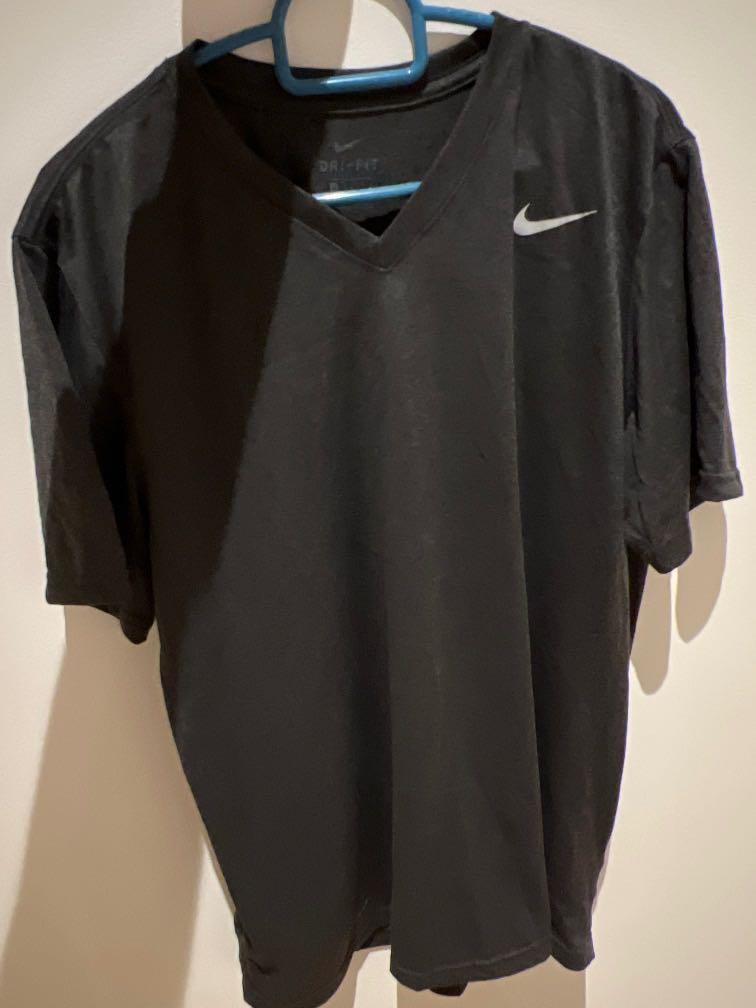 Mens dri fit sales v neck t shirts