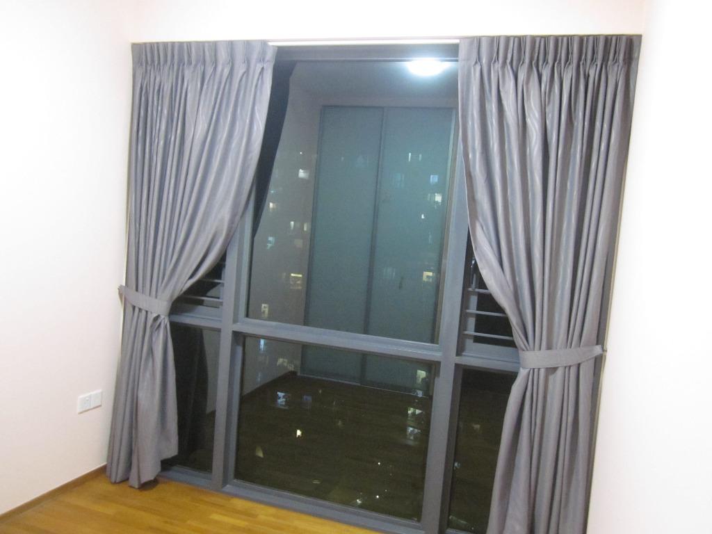 Day and Night Black out curtains (drycleaned), Furniture & Home Living