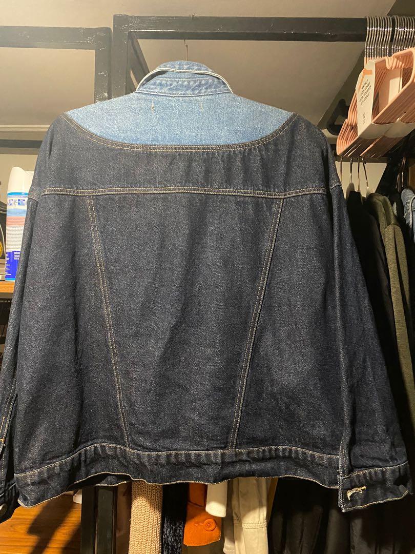 Denim Jacket Penshoppe (Category: Coats, Jackets and Outerwear) located in Quezon City. Submitted by bobbiebear (Listing ID 1146505623, Image 2). Description: Unique jacket from Penshoppe. Sad to see this go, but I haven’t used it in a while. Size small but fits oversized. MOP: GCash/BPI bank transfer MOD: Courier booked by buyer (pin: vista real classica clubhouse) or Abest delivery *No returns/exchanges.