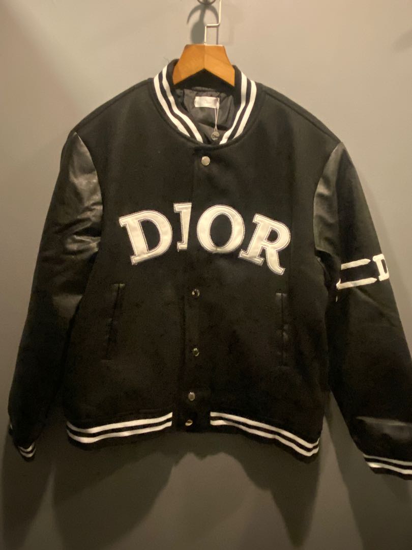 Dior Varsity Jacket Small on tag fit Medium, Men's Fashion, Coats ...