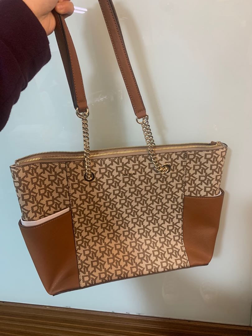 Dkny tote hotsell bag brown