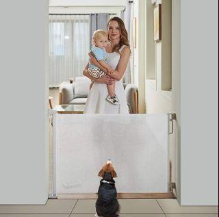 Easy Baby White Retractable Safety Gate for Babies and Pets too