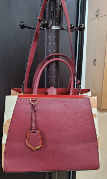 Fendi maroon bag discount