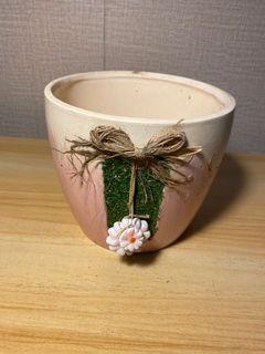 Ceramic Vase Plant Pot with Hole and Flower Accent H203