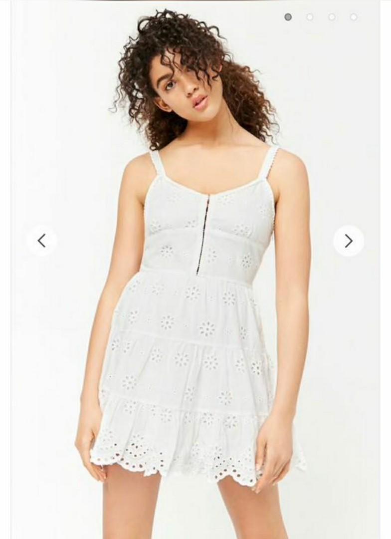 Forever 21 Eyelet Cami Dress, Women's 