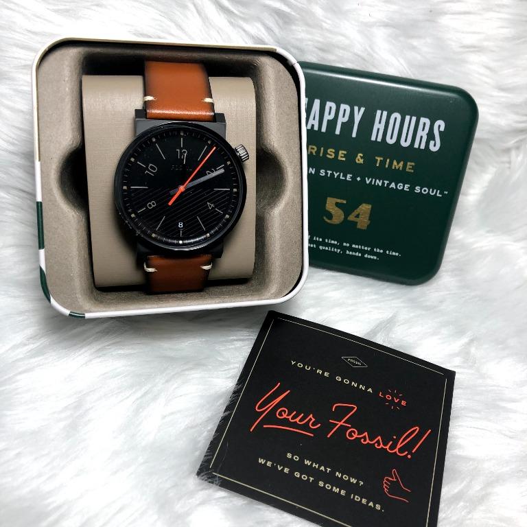 Fossil Barstow Three Hand Luggage Leather Watch Men #39 s Fashion Watches