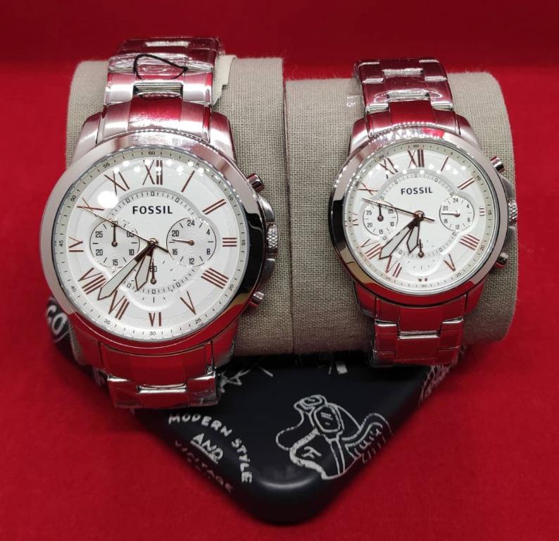 Grant chronograph stainless steel watch box set outlet