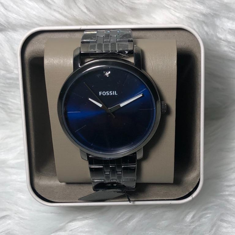 Luther three hand ocean clearance blue stainless steel watch