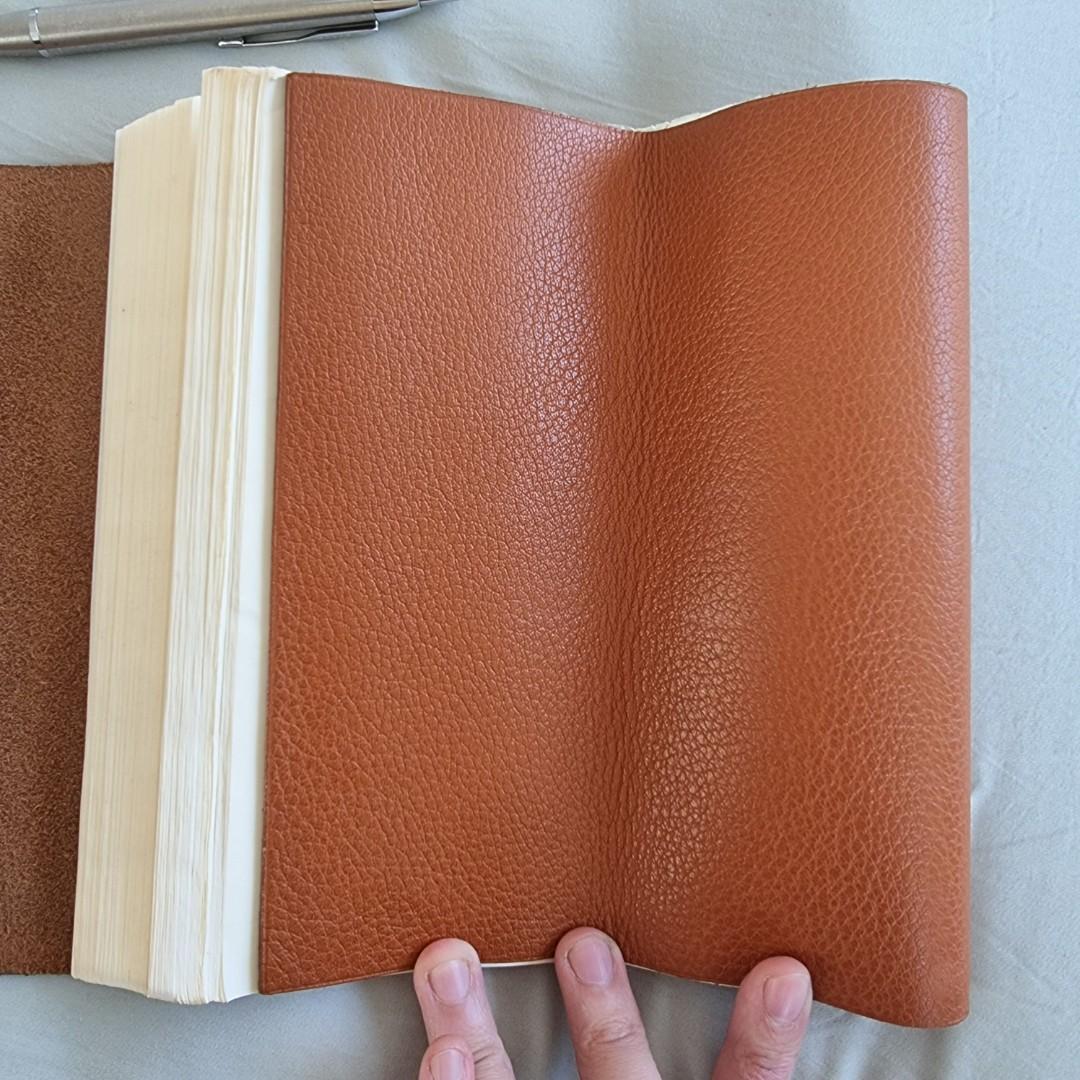 Rolled notebook HERMES leather Buffalo gold with 2 refills