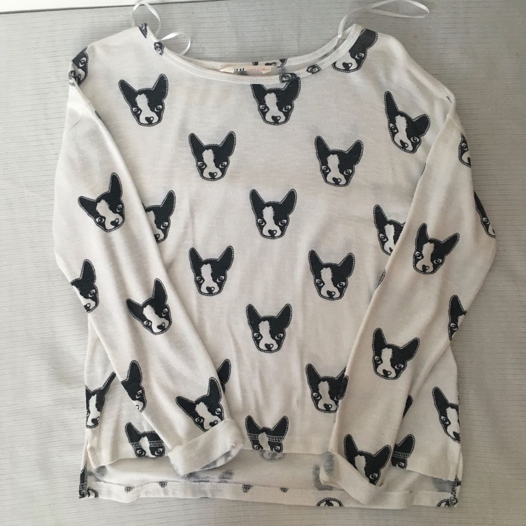 dog print sweater