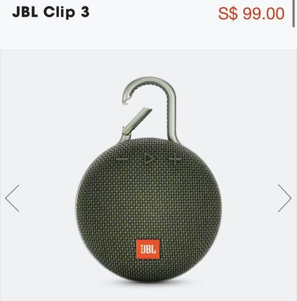 JBL Clip 3 Bluetooth Speakers Green New in Box Audio