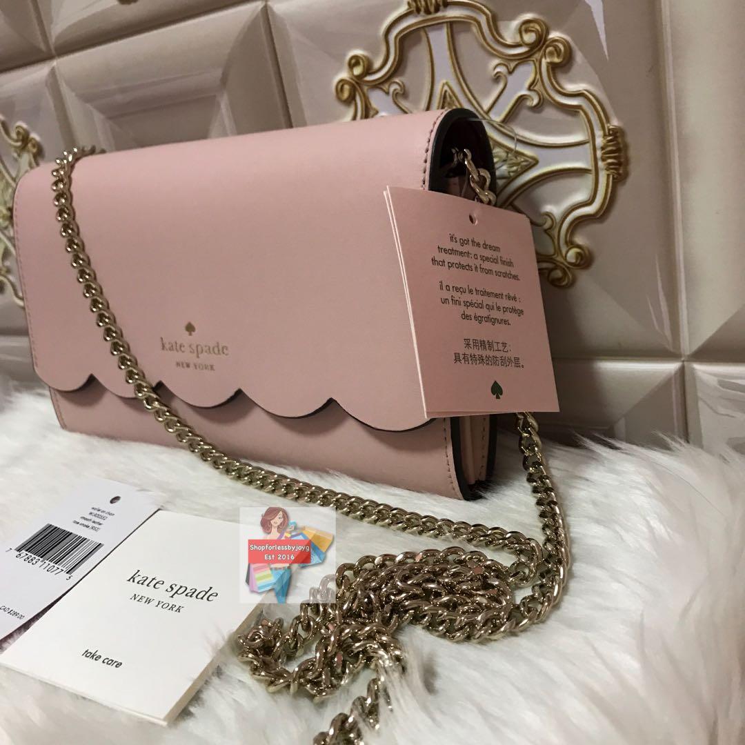 Kate Spade nicola shimmer twistlock chain wallet (Gold), Women's Fashion,  Bags & Wallets, Cross-body Bags on Carousell