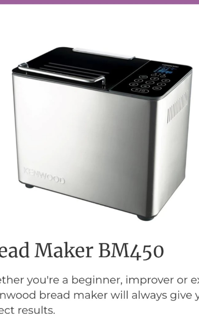 Kenwood Breadmaker BM450 TV Home Appliances Kitchen Appliances