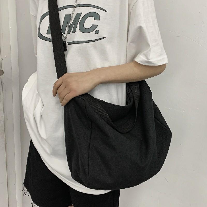 Korean Fashion Ulzzang Canvas Big Capacity Men Sling Bag Shoulder