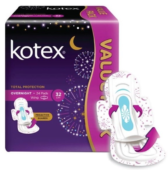 Kotex Total Protection Overnight Wing (32cm) 12 Pads – Shopifull