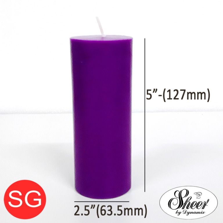 Pillar Candles in purple, ivory, white, red, pink, Furniture & Home