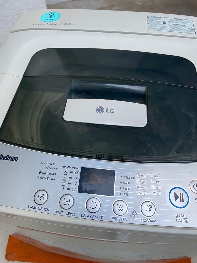 LG washing Machine Turbo Drum 7.5kg, TV & Home Appliances, Washing Machines and Dryers on Carousell