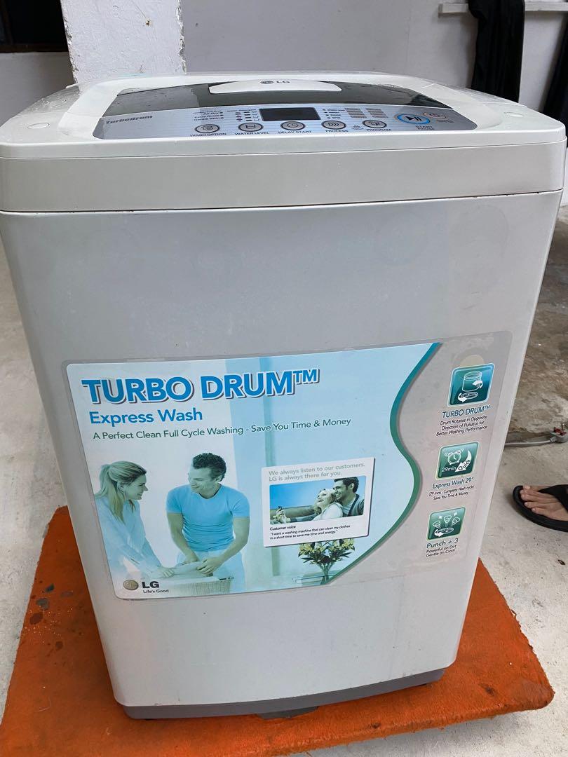 LG washing Machine Turbo Drum 7.5kg, TV & Home Appliances, Washing Machines and Dryers on Carousell