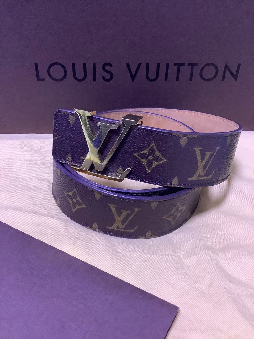Sold at Auction: Louis Vuitton, Designer Authentic Ladies Louis Vuitton  Purple Monogram Belt w/ Box