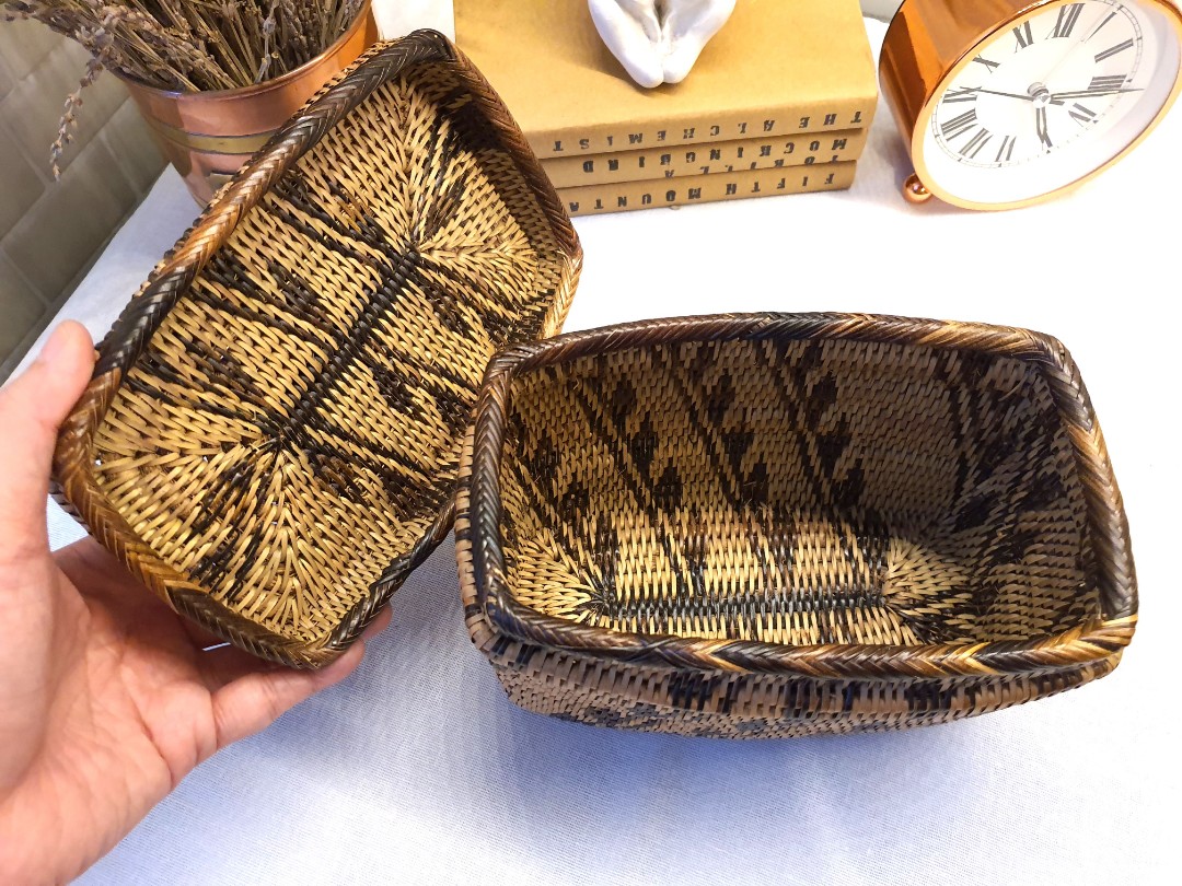 Mangyan Rectangle Basket with Lid, Furniture & Home Living, Home Improvement & Organization