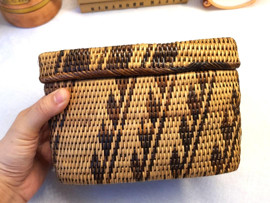 Mangyan Rectangle Basket with Lid, Furniture & Home Living, Home Improvement & Organization