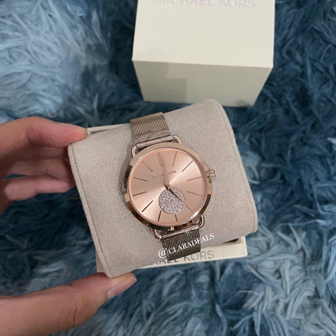 Michael kors portia watch rose gold sales