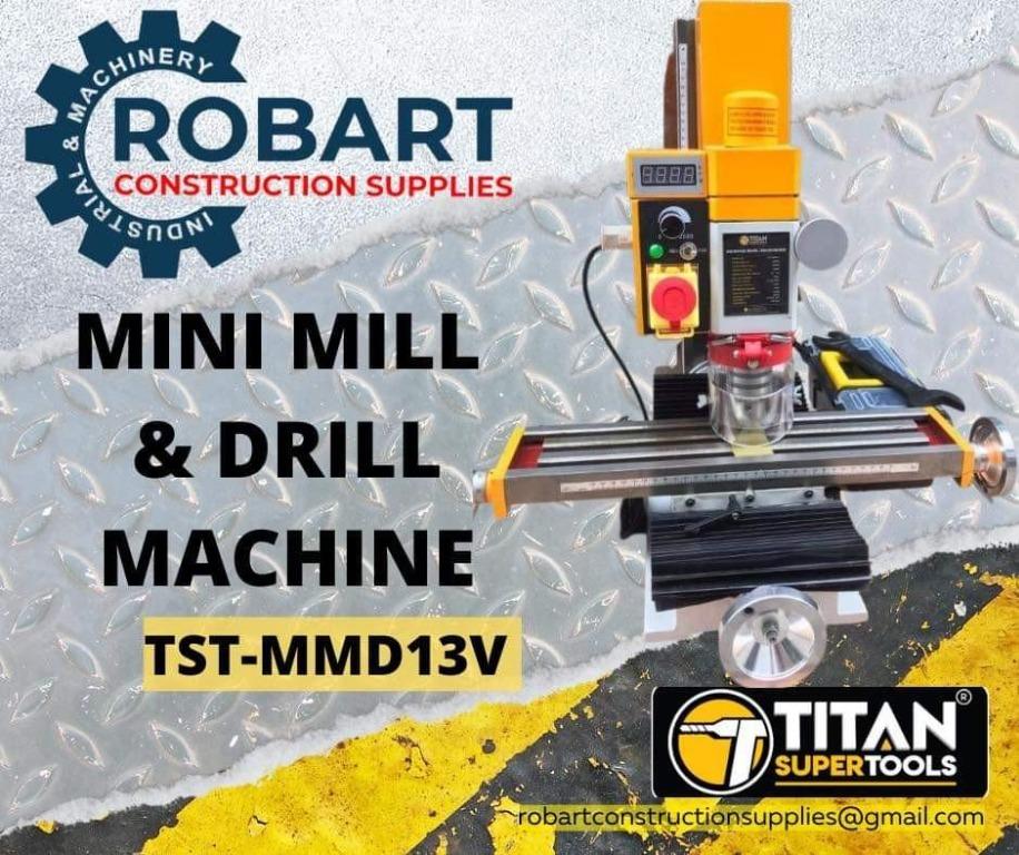 MINI MILL AND DRILL MACHINE (Category: Construction Tools & Equipment) located in Manila. Submitted by bellarobart (Listing ID 1146376675, Image 1). Description: MINI MILL AND DRILL MACHINE MOTOR POWER 550 W/ BRUSHLESS BRAND : TITAN MODEL : Models Available Attached NOTE: The price dependes on the model 𝑹𝑶𝑩𝑨𝑹𝑻 𝑪𝑶𝑵𝑺𝑻𝑹𝑼𝑪𝑻𝑰𝑶𝑵 𝑺𝑼𝑷𝑷𝑳𝑰𝑬𝑺 SEND US MESSAGE FOR INQUIRIES ‼️‼️ 🔵100% Trusted Supplier 🔵Competitive Price 🔵𝑾𝒆 𝒂𝒓