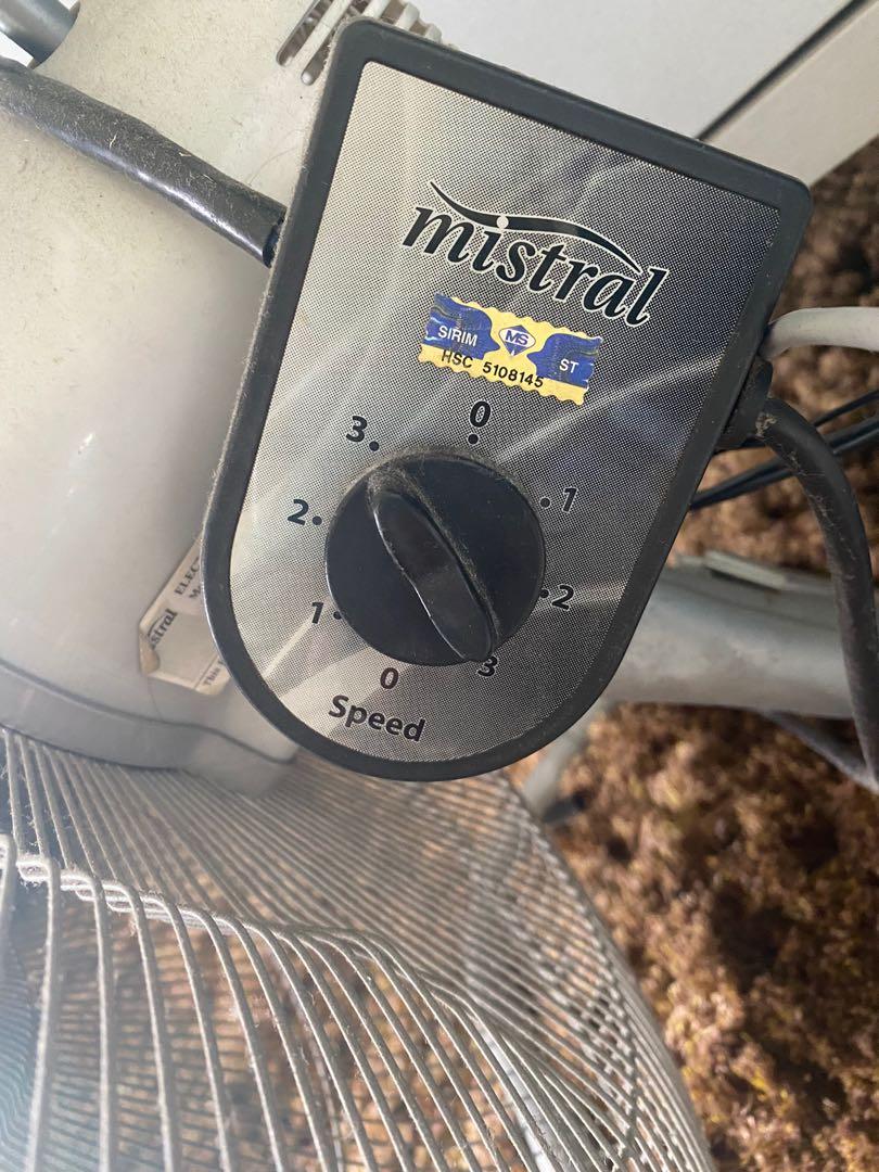 Mistral 17 inch floor fan (high velocity), Furniture & Home Living