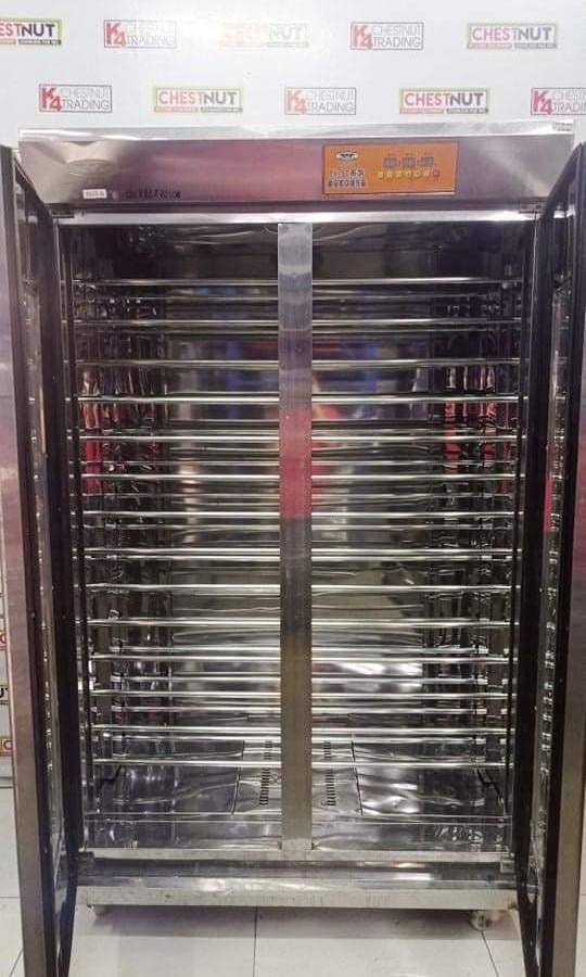 Nanfang Proofer Electric 2 Door (Category: Other Kitchen Appliances) located in Makati City. Submitted by budgetappliance (Listing ID 1146495131, Image 3). Description: Nanfang Proofer Electric 2 Door Commercial Type 30 Trays Made in Taiwan Model: FX-30S Power: 3.2kW Voltage: 220V Frequency: 50/60Hz Dimension: 120 x 86 x 199 CM Tray Size: 40 x 60 CM Weight: 107 KG Capacity: 36 KG/H Serial Number: a0115 XK01-302-00696 Good condition With 30days wa