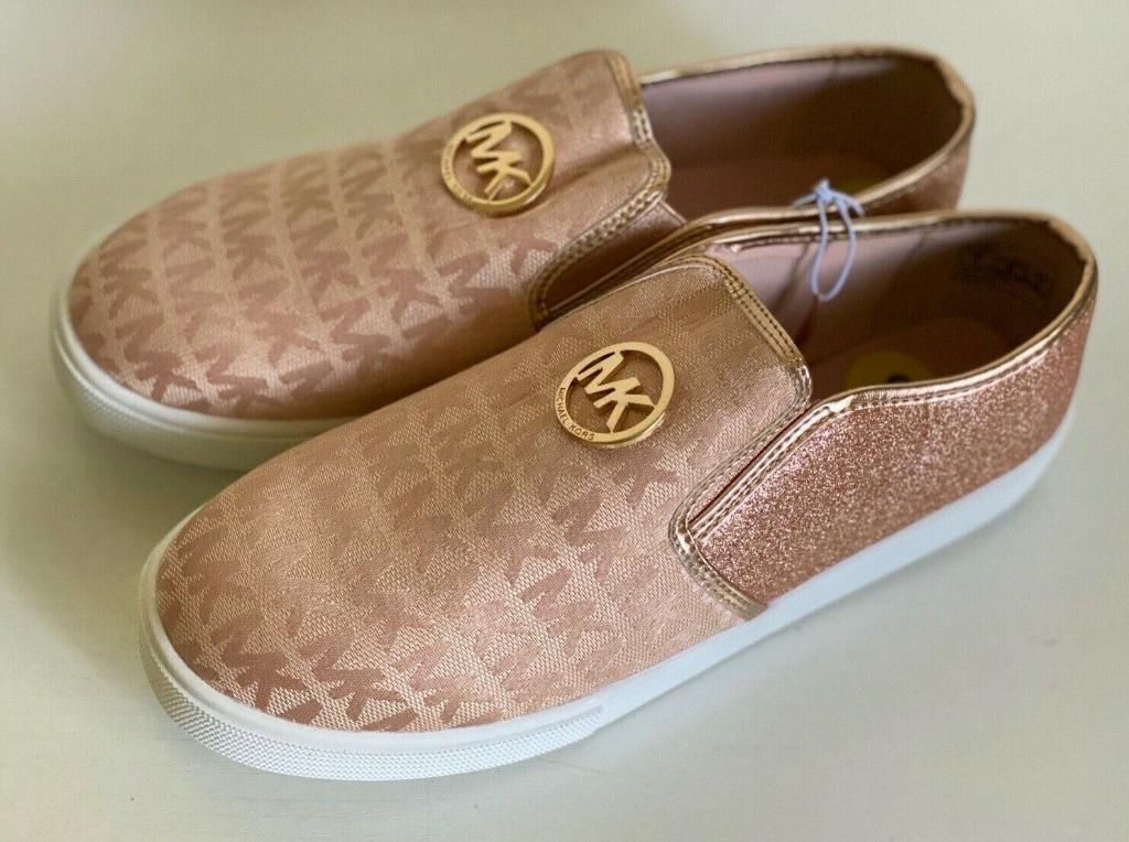 NEW MICHAEL KORS MK ARACELI BLUSH ROSE GOLD SLIP ON SNEAKERS SHOES 5 36 SALE Women s Fashion Footwear Sneakers on Carousell