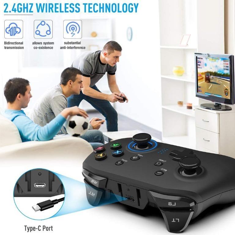  D8 Game Controller for iPhone iPad mini iOS MFi Android, Phone  Tablet Wireless Gaming Controller Bluetooth Gamepad for PC Switch Xbox PS4  (not PS5), Hall Effects Joysticks with Linear Trigger 