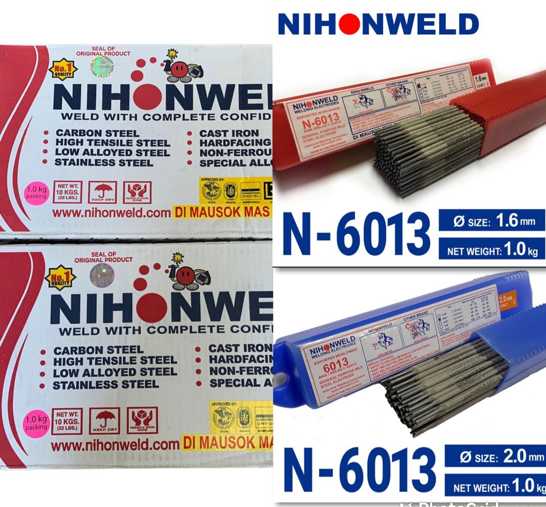 Nihonweld special welding rod 6013 2.0mm, 1.6mm ORIGINAL 1kilo(tingi