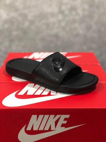 Nike benassi slide black sales