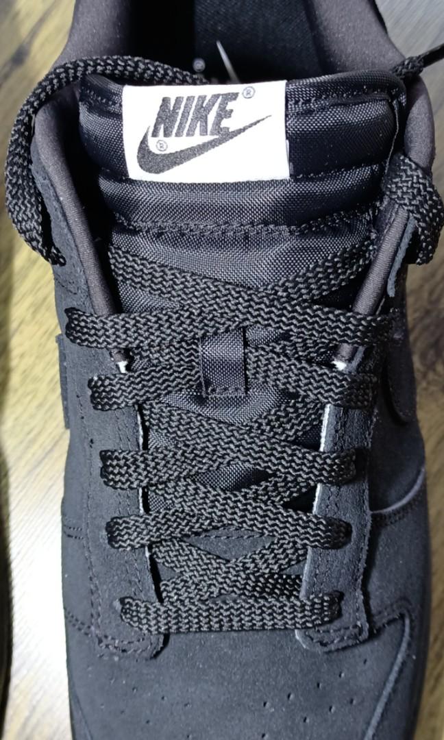 Nike ID Dunk Low Premium Suede Triple Black Crimson