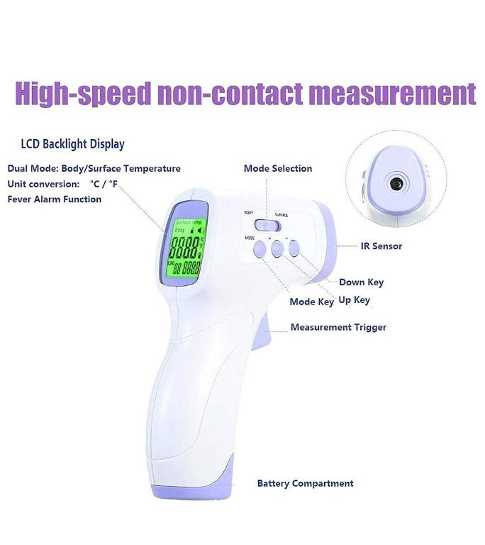 Pc868 Professional Digital Lcd Infrared Thermometer NonContact Ir