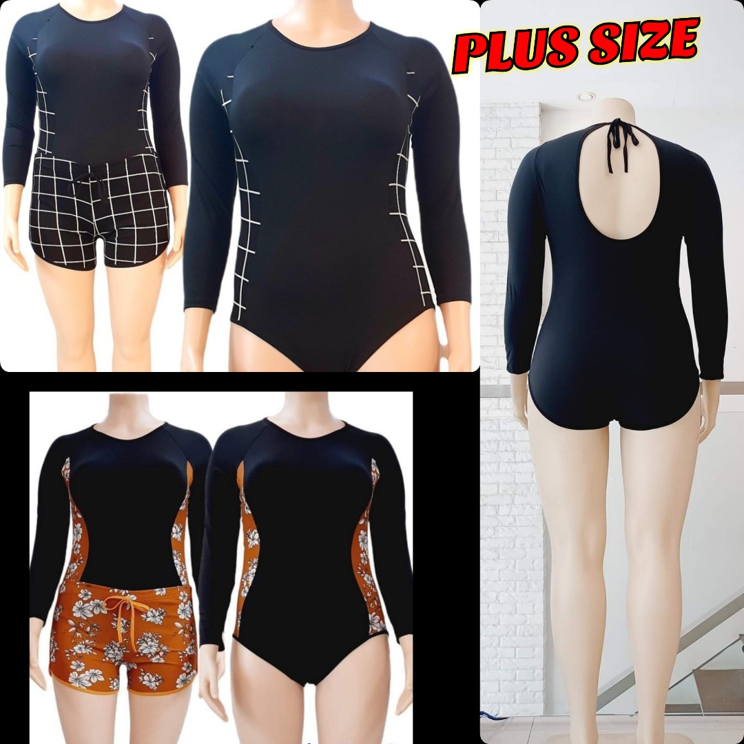 Plus size Rash guard, Women's Fashion, Swimwear, Rash guard on Carousell