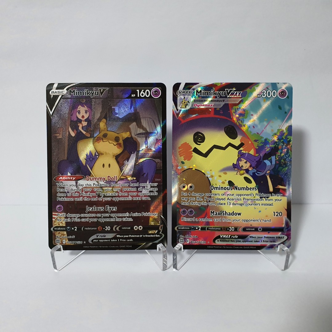 Mimikyu V & Vmax 069/172 Brilliant Stars - Ultra Rare Pokemon Card Lot