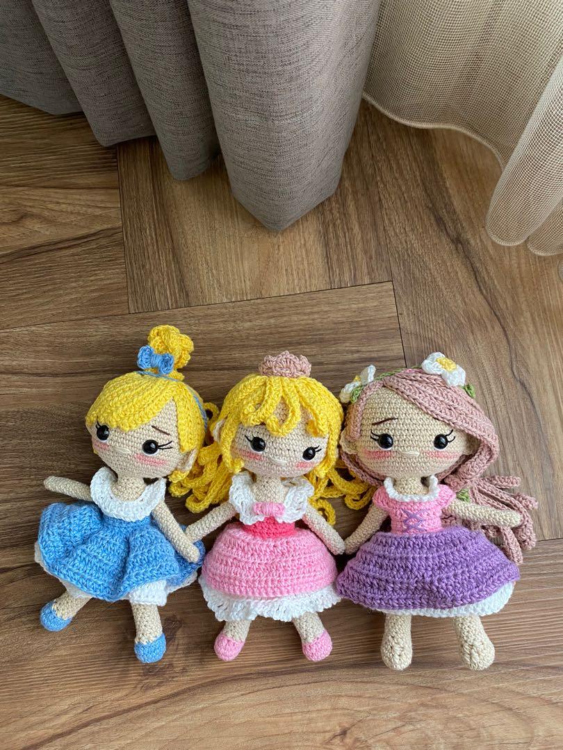 Boneca Amigurumi Receita Mini Princesas Disney Amigurumi
