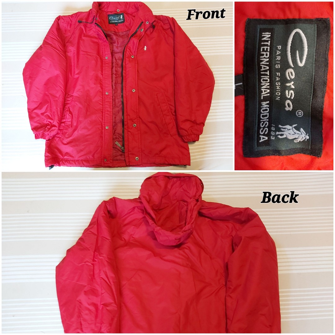 RED JACKET with HOOD Men s Fashion Coats Jackets and