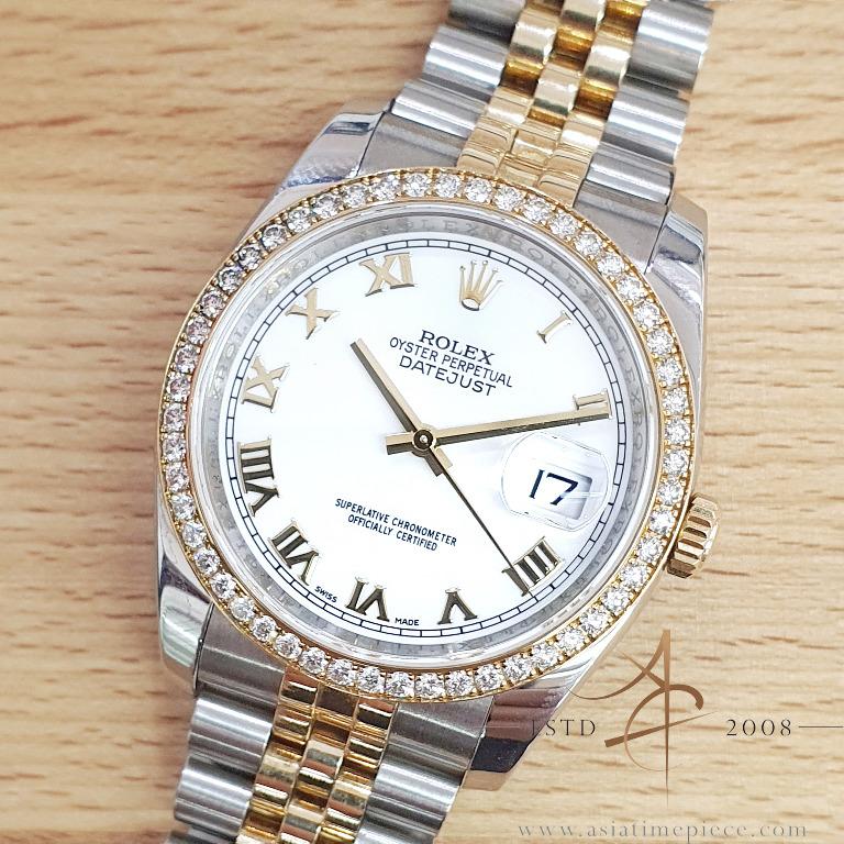 rolex datejust diamond bezel for sale