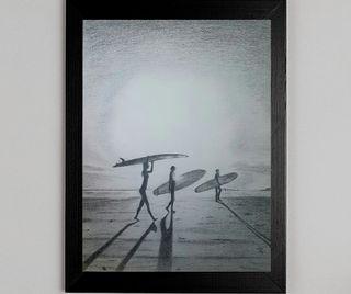 Sand, Sun & Surf Drawing