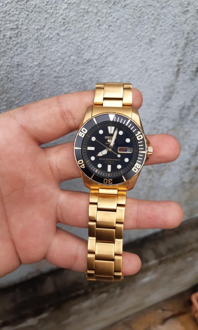 Seiko Sea Urchin Gold SNZF22J1, Men's Fashion, Watches & Accessories,  Watches on Carousell