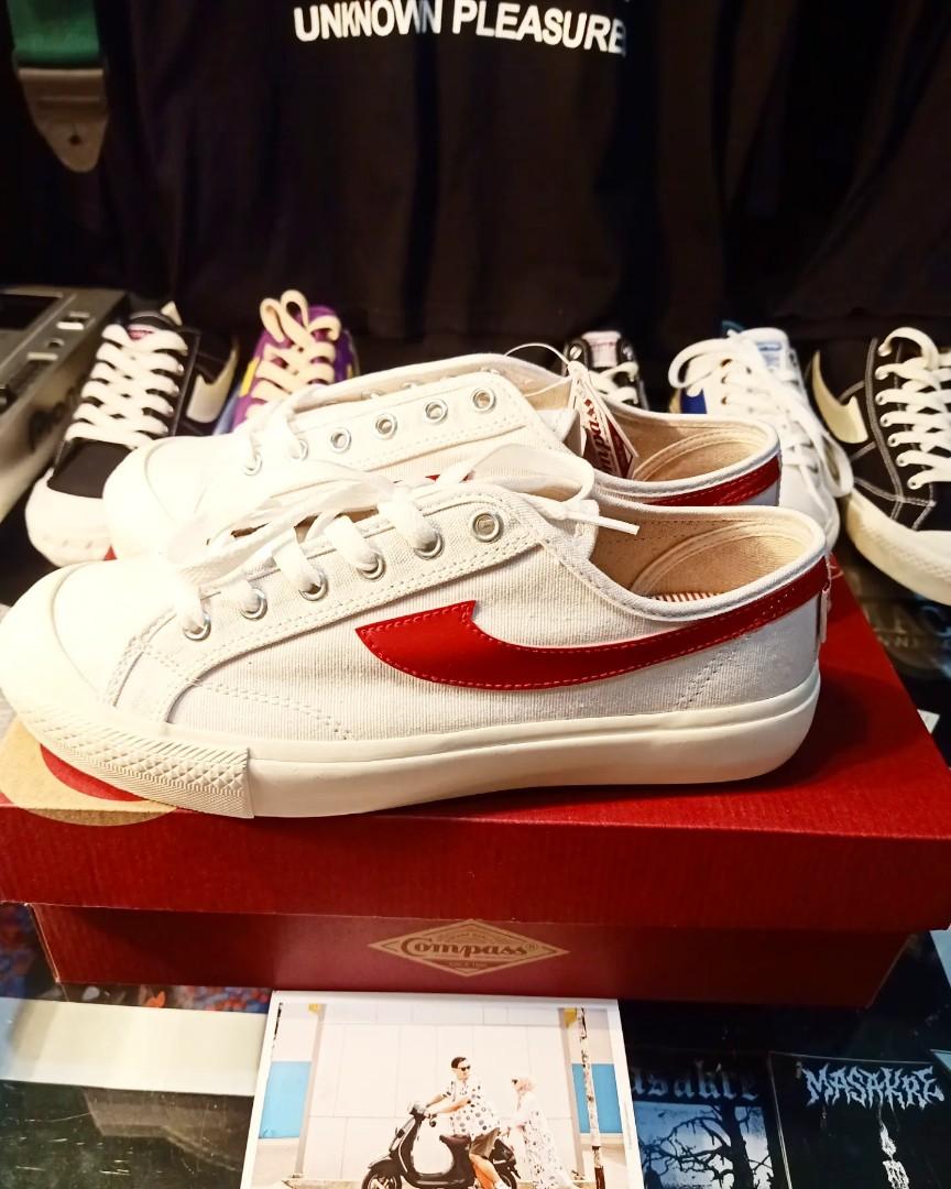 SEPATU COMPASS ORIGINAL GAZELLE WHITE 
