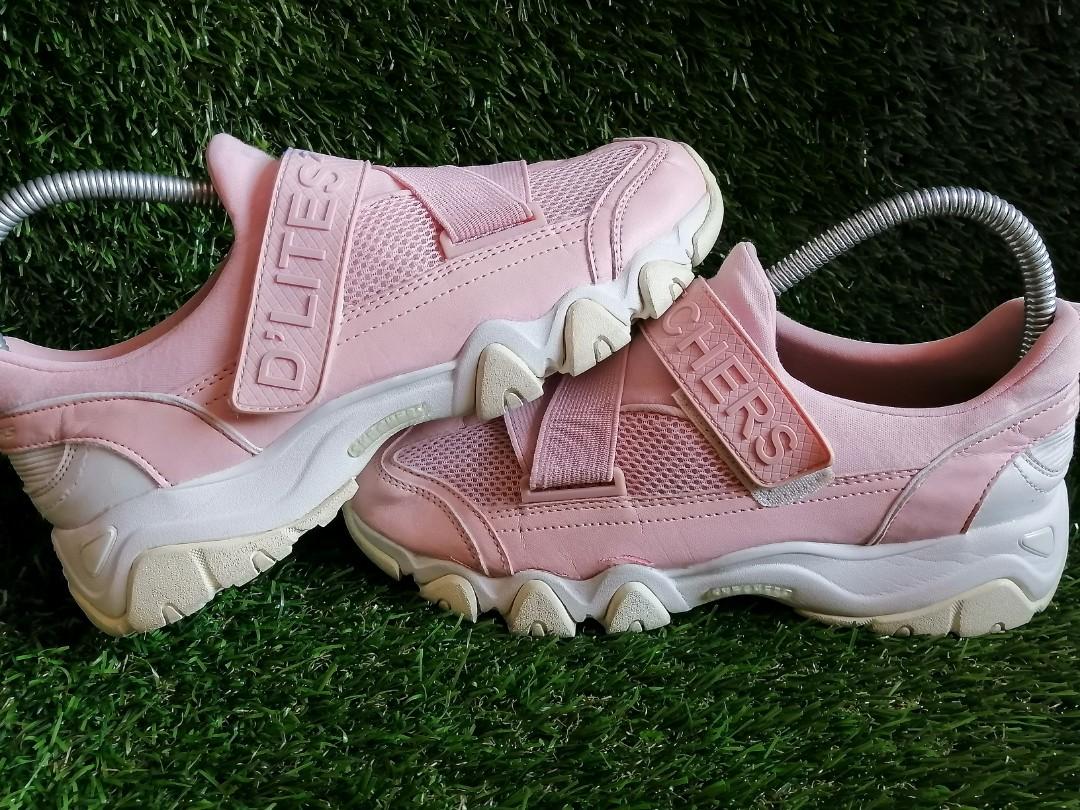 Skechers D Lites Slip On Pink 3UK 23cm Women s Fashion Footwear