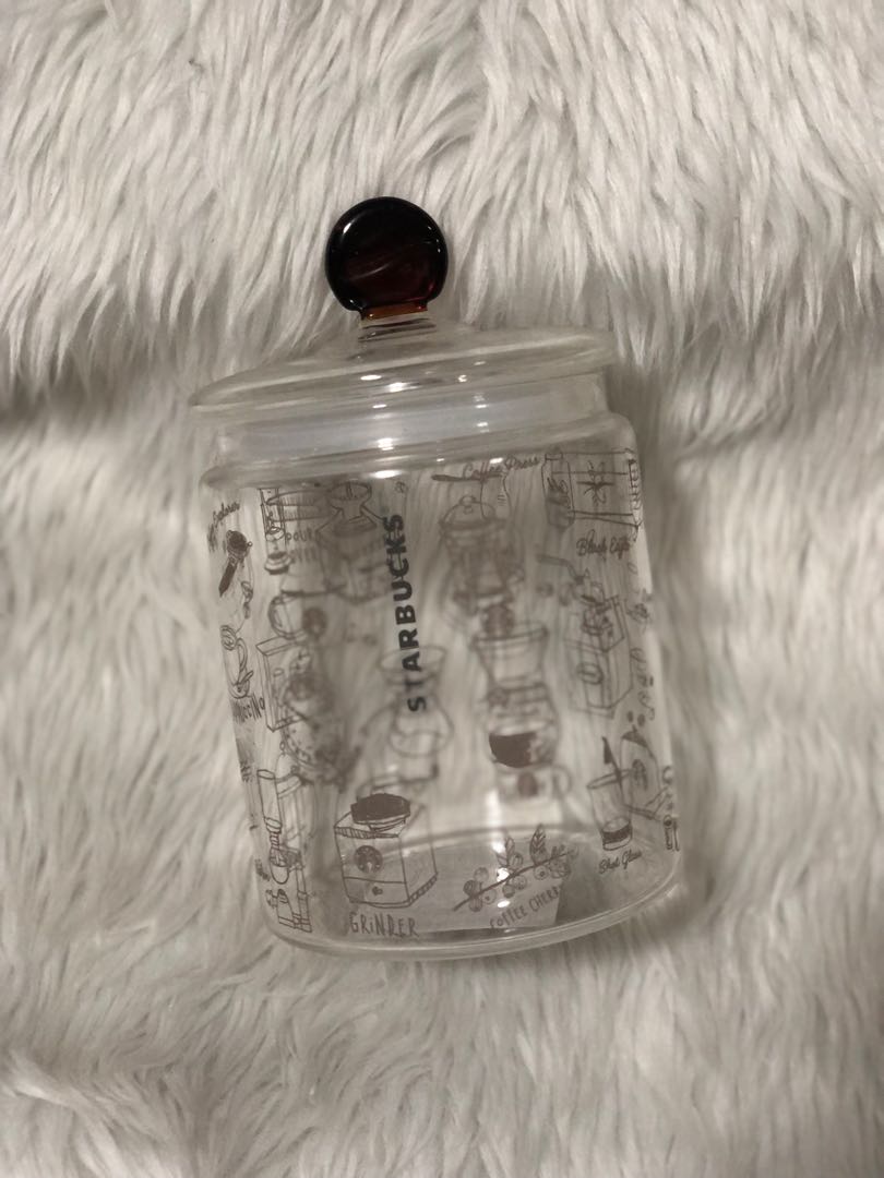 Starbucks korea glass canister, Furniture & Home Living, Kitchenware
